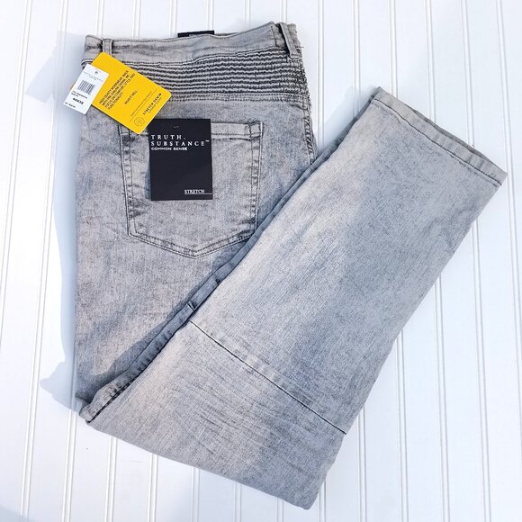 TRUTH and SUBSTANCE Jeans 44 x 32 Gray Skinny Common Sense Steves NWT Denim 45